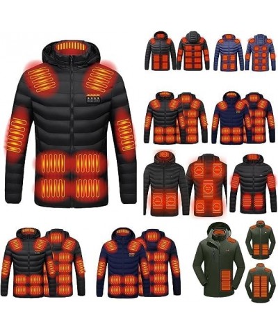 Heated Jacket for Women Men,Winter Warm Windproof Thick Down Jacket Upgrade USB Rechargeable Heated Outwear Men 4 Control 19 ...